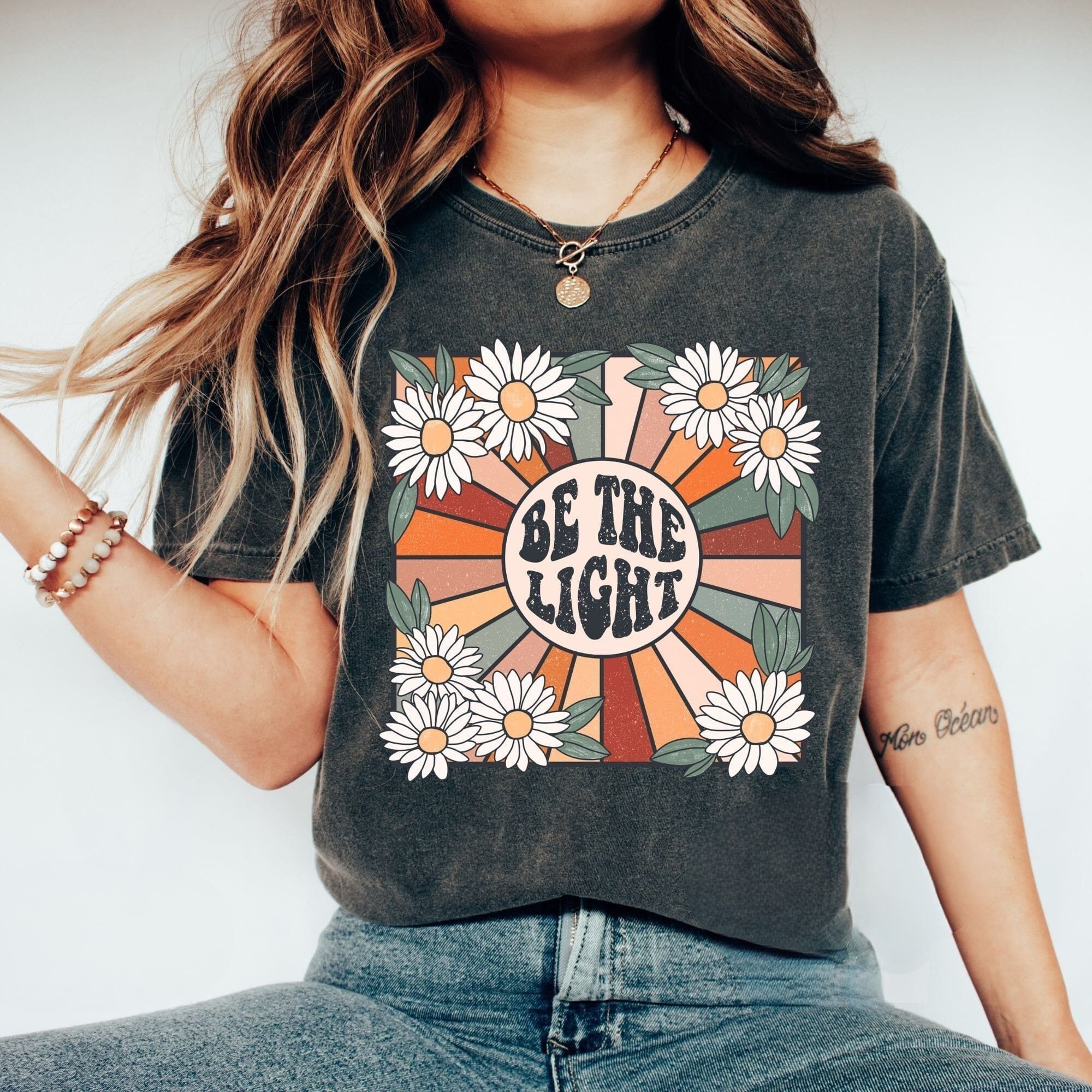 Created With A Purpose Flowers Print T-shirt