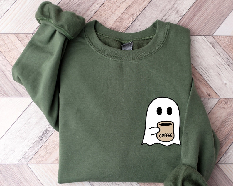Cute Spooky Coffee Sweatshirt