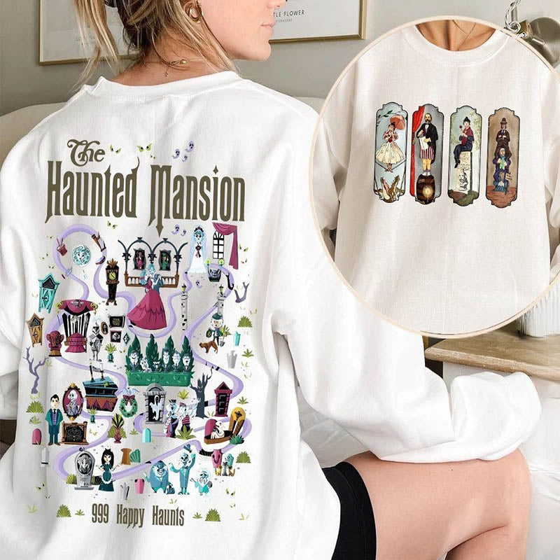 Vintage The Haunted Mansion Print Sweatshirt