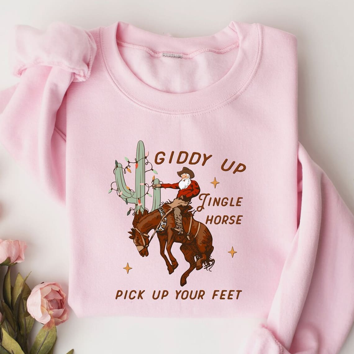 Giddy Up Jingle Horse Pick Up Your Feet Sweatshirt