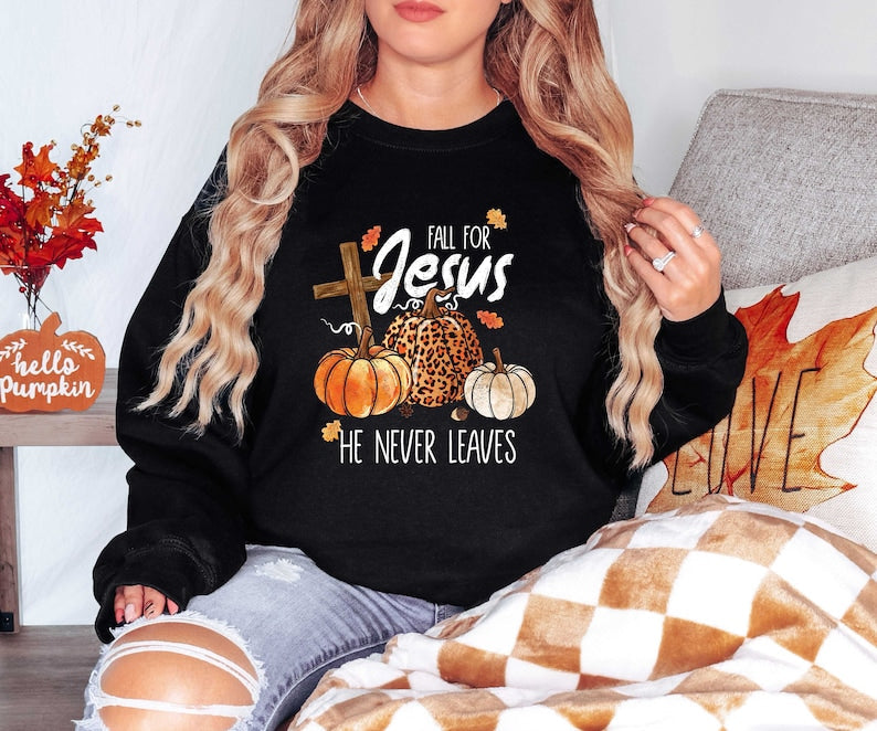 He Never Leaves Sweatshirt