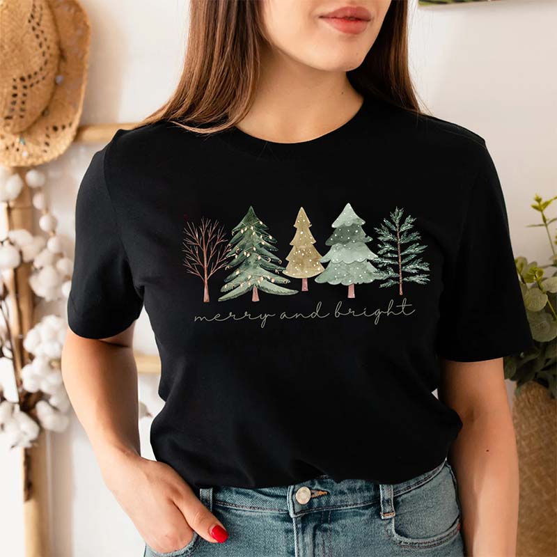 Merry and Bright Trees T-shirt