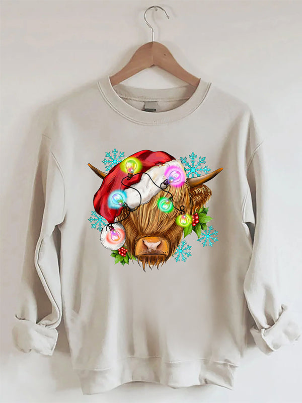 Christmas Highland Cow Sweatshirt