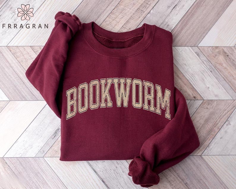 Bookworm Letter Print Crewneck Sweatshirt