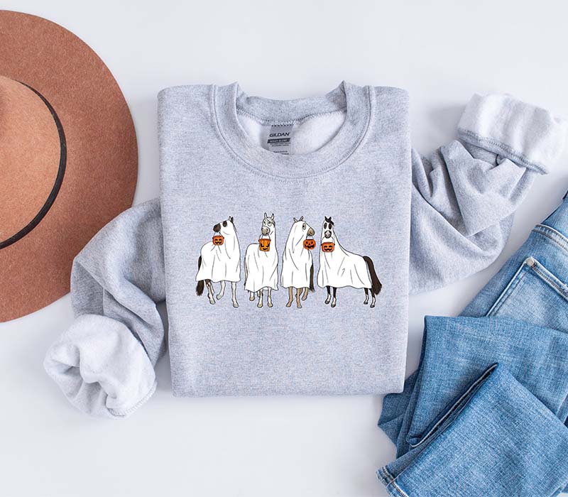 Halloween Horse Ghost Sweatshirt