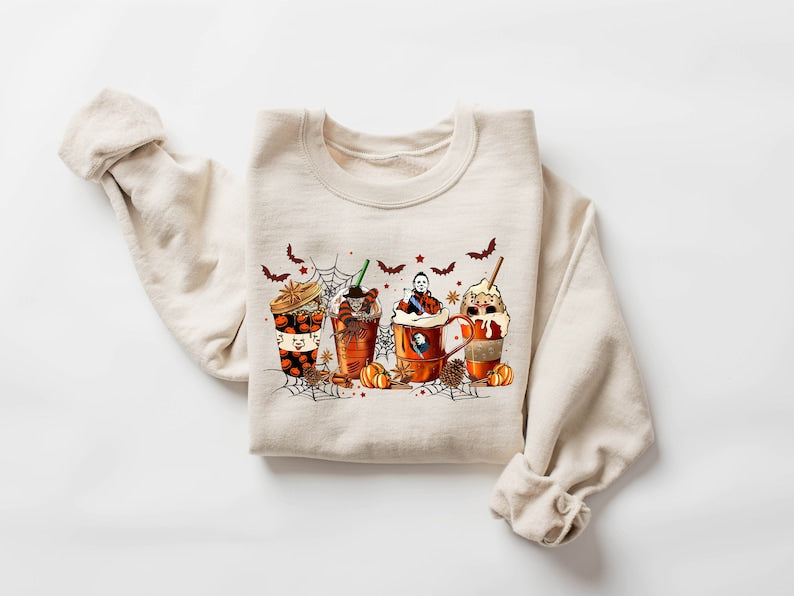 Skeleton Coffee Cups Sweatshirt