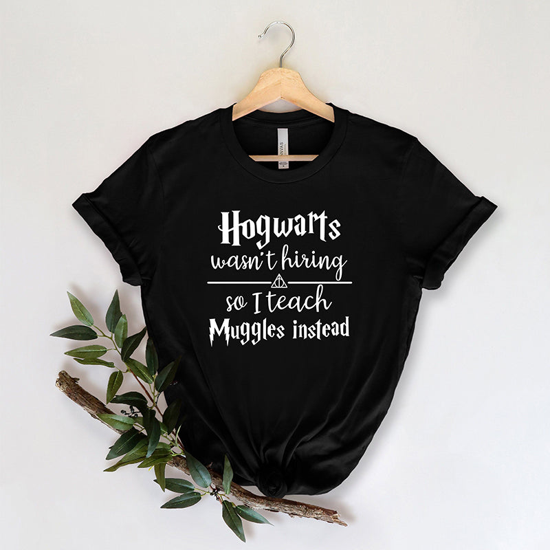 Hogwarts School Letter Print Casual T-shirt