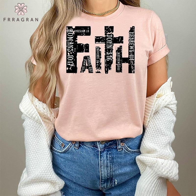 Retro Faith Cross Graphic T-shirt