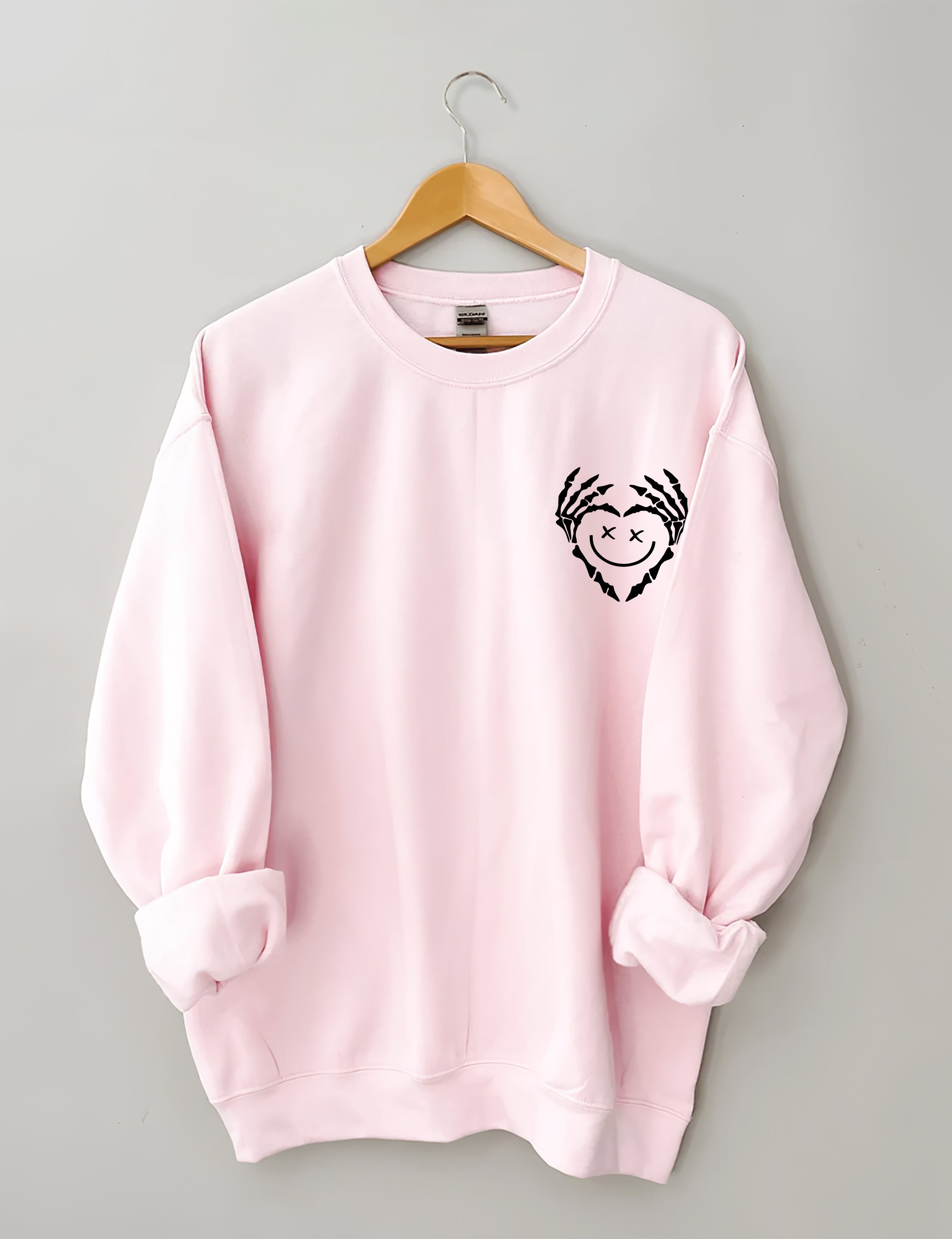 Halloween Stay Positive With Skeleton Sweatshirt