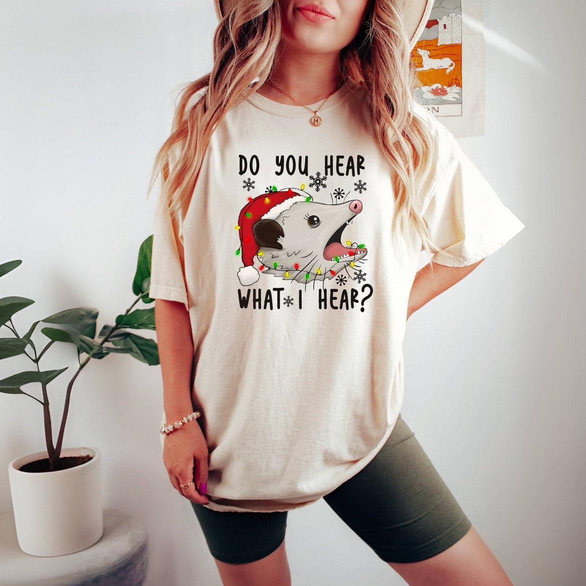 Funny Opossum Christmas T-shirt