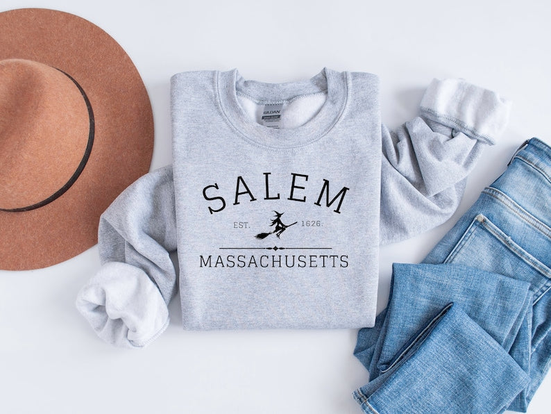 Salem Massachusetts Crewneck Halloween Sweatshirt