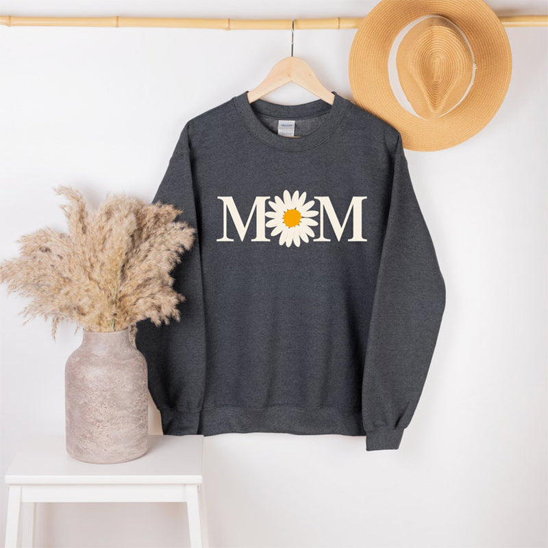 Mother's Day Daisy Mom Print Sweatshirt