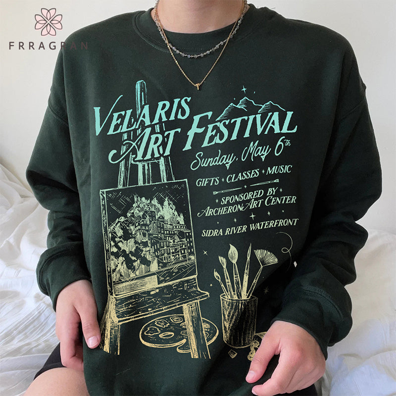 Velaris Art Festival Letter Print Sweatshirt
