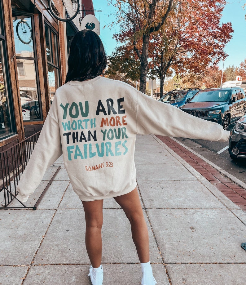 You Are Worth More Faith Crewneck Sweatshirt