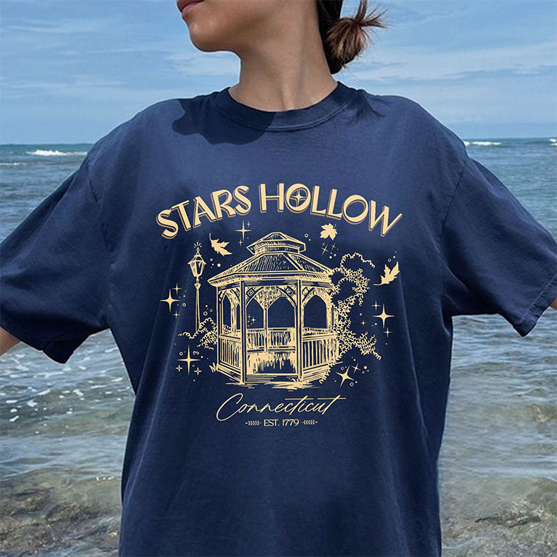 Retro Stars Hollow Cozy Fall T-shirt