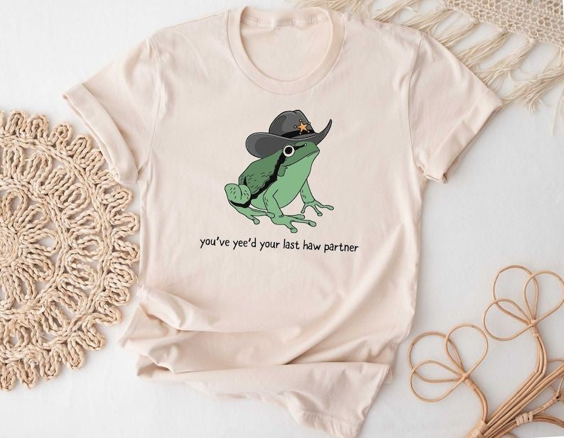 Cowboy Frog Meme T-shirt