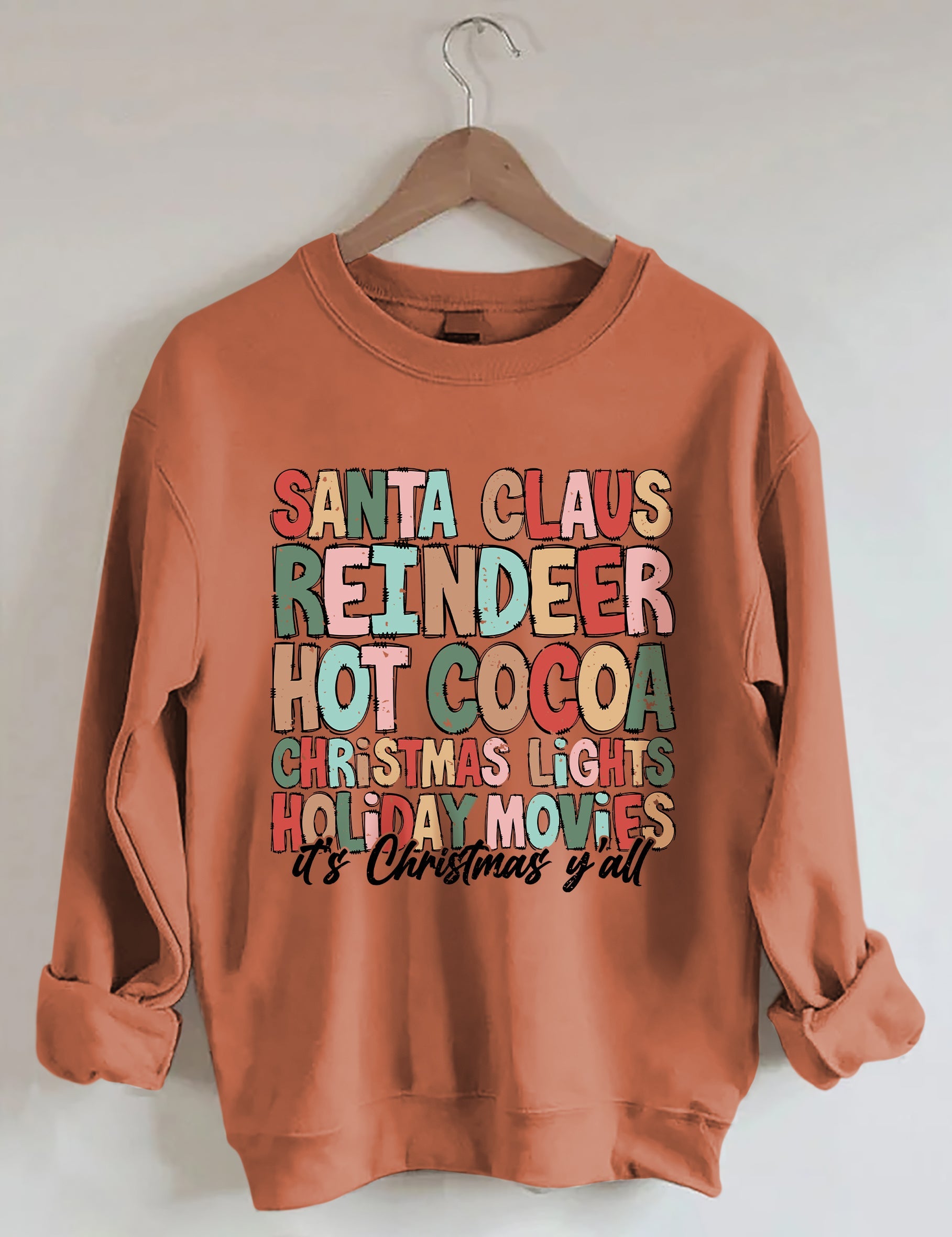 Santa Claus Reindeer Hot Cocoa Sweatshirt