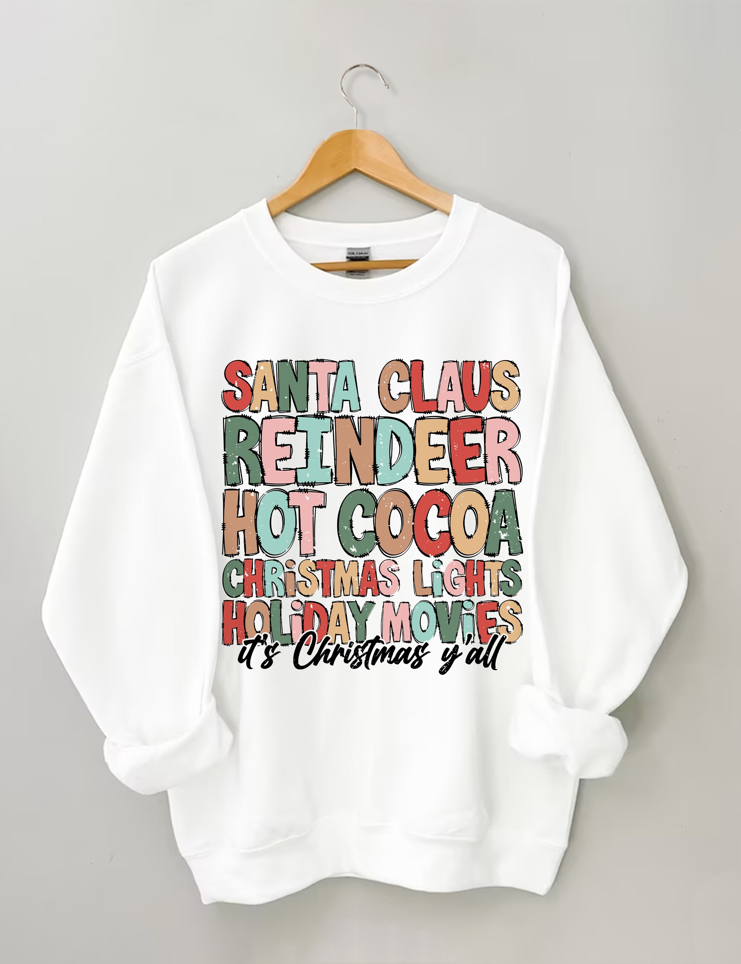 Santa Claus Reindeer Hot Cocoa Sweatshirt