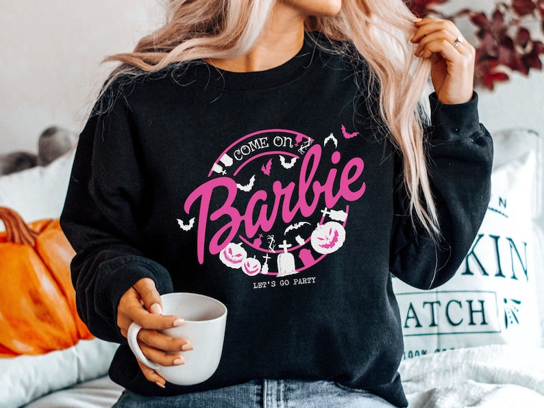 Halloween Barbie Print Sweatshirt